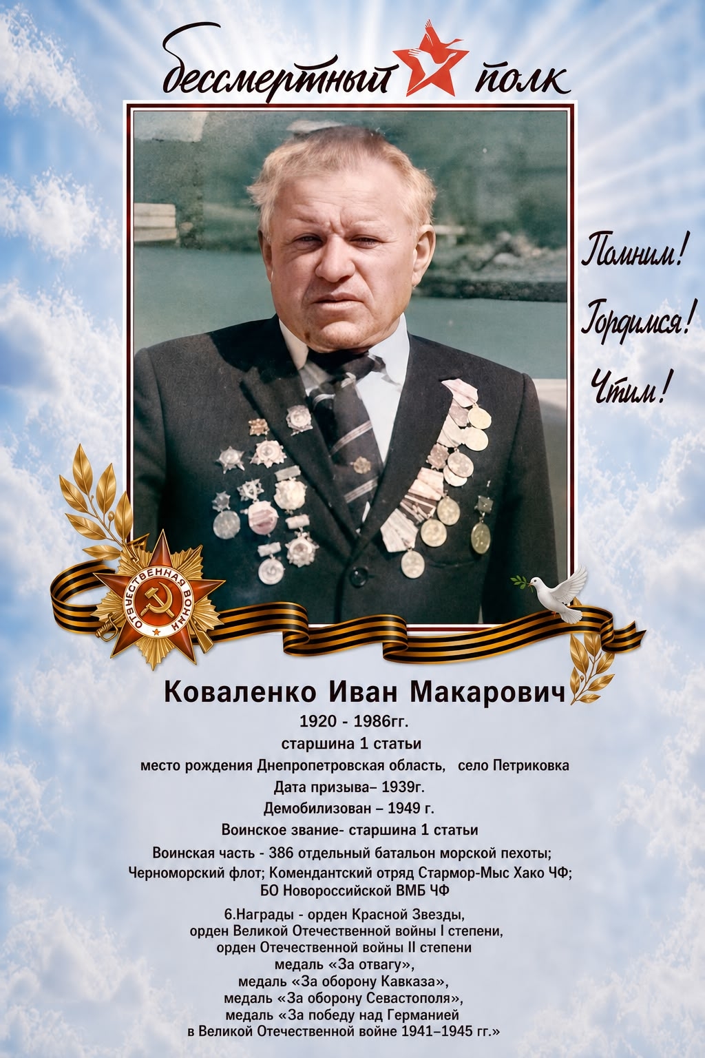 На 7 мая НАШ ГЕРОЙ Коваленко И
